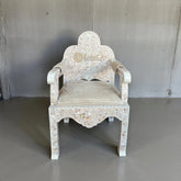 Mother Of Pearl Inlay Floral Chair Lavender Secret